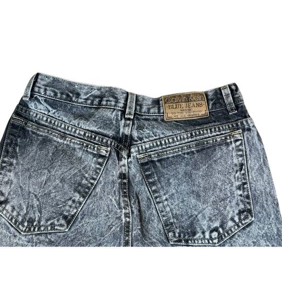 Rare Vtg 80s Calvin Klein Acid Wash Denim- Size 28 Tapered Leg- Made in USA - Picture 5 of 14
